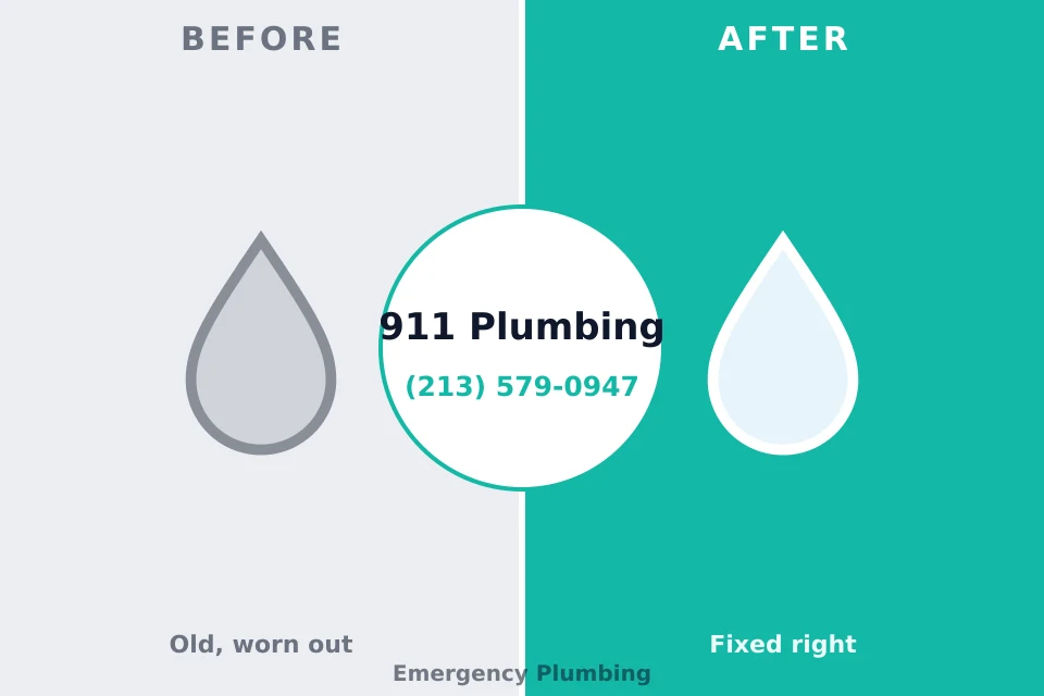 Before and after: plumbing repair Washingtonville, NY